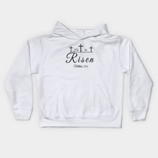 He is risen  Matthew 28:6 Kids Hoodie